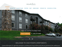 Tablet Screenshot of liveathighpointe.com